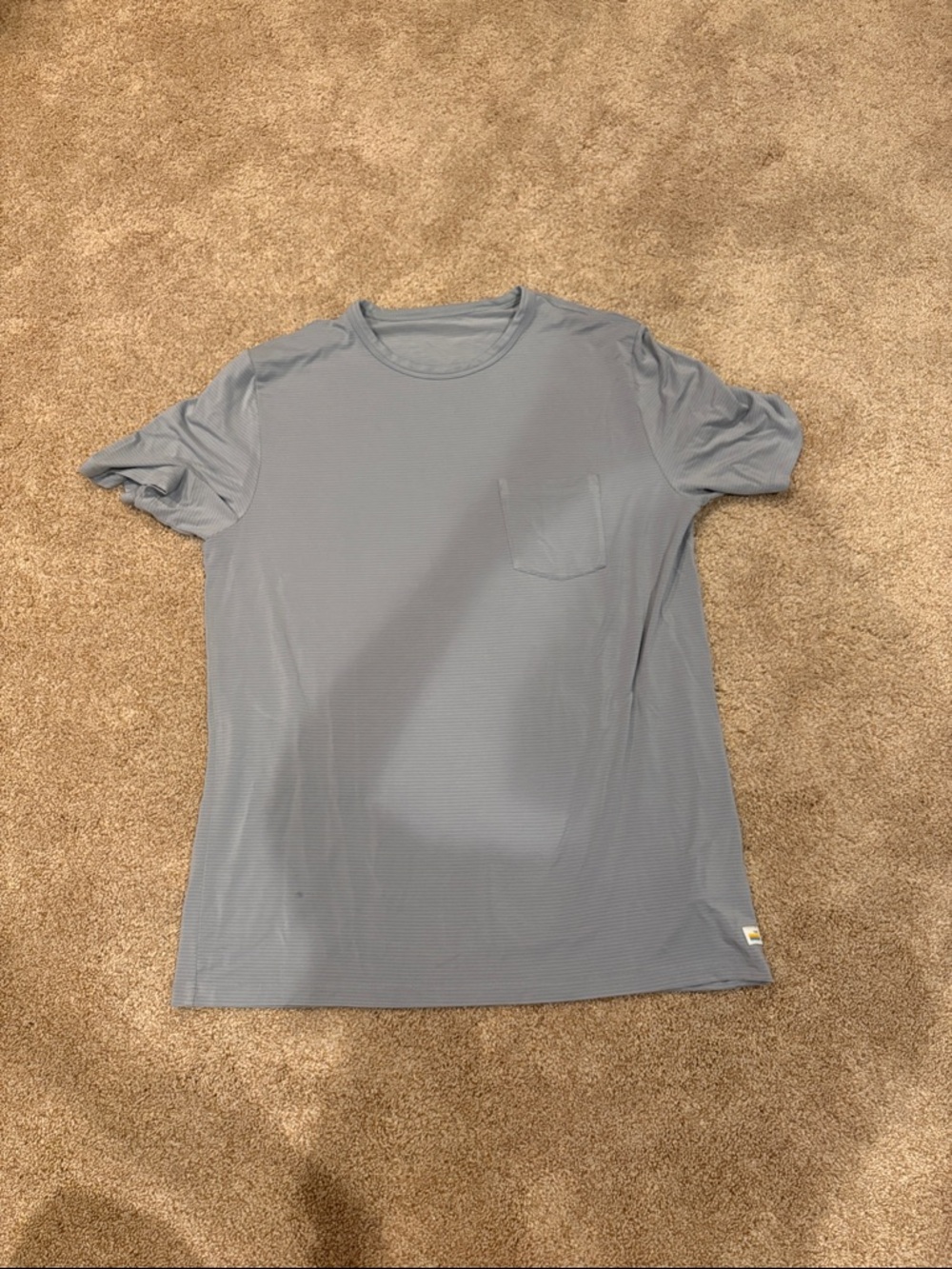 Vuori Men's Pocket Tee in Light Slate Blue